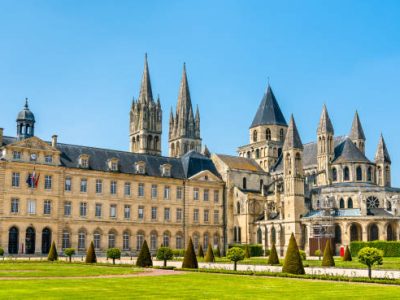 The city hall and the Abbey of Saint-Etienne in Caen - Normandy, France